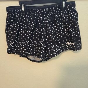 Nike Black Shorts with White Star Design